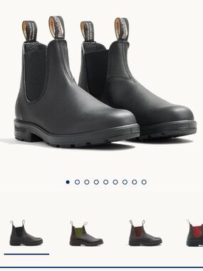 Blundstone Black Chelsea-Style Rain Boots with Brown Lining